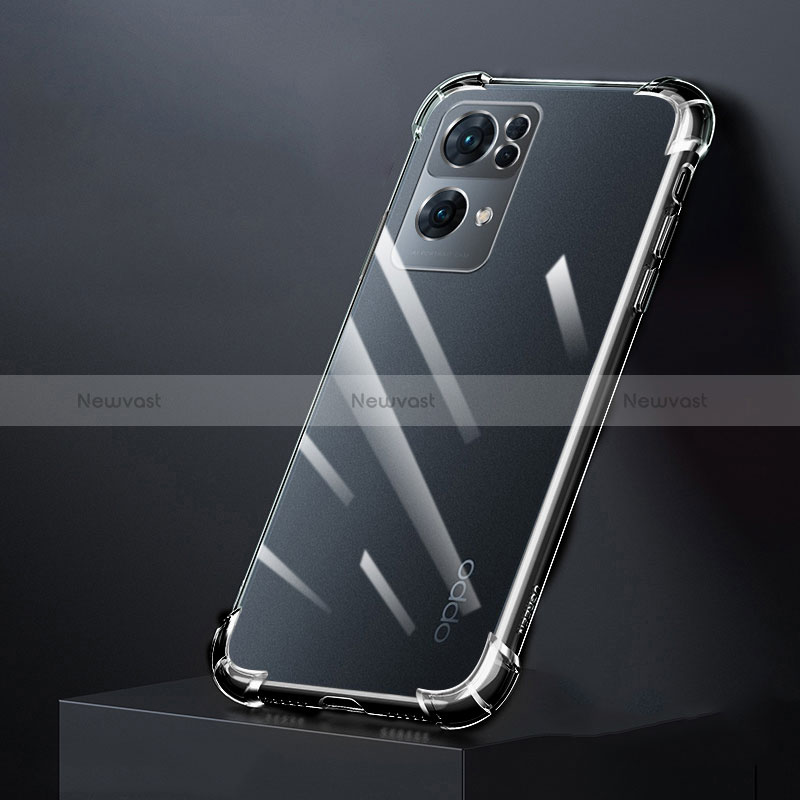 Ultra-thin Transparent TPU Soft Case Cover for Oppo Reno7 Pro 5G Clear