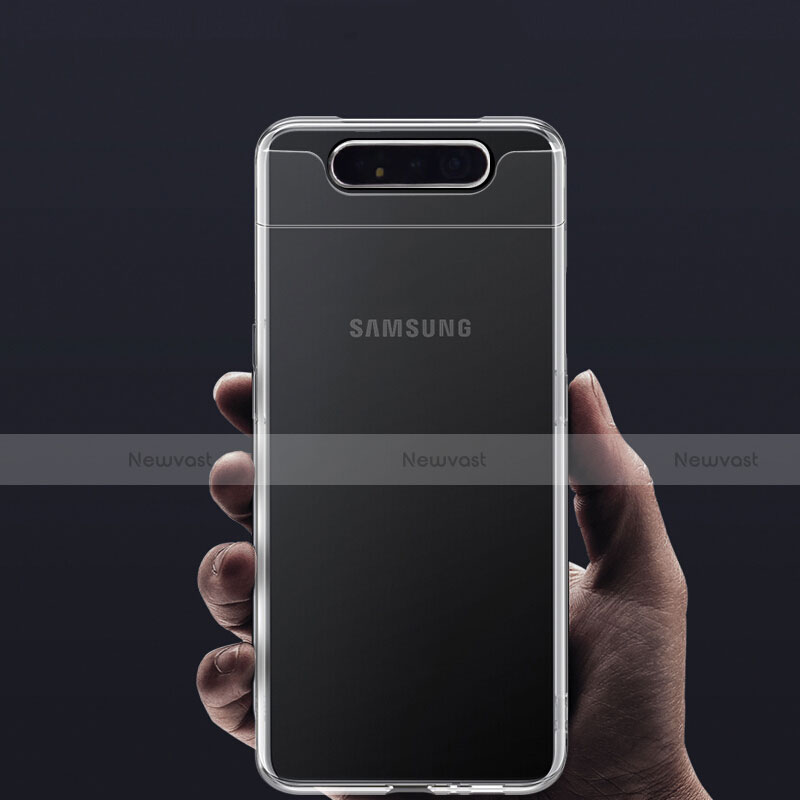 Ultra-thin Transparent TPU Soft Case Cover for Samsung Galaxy A80 Clear