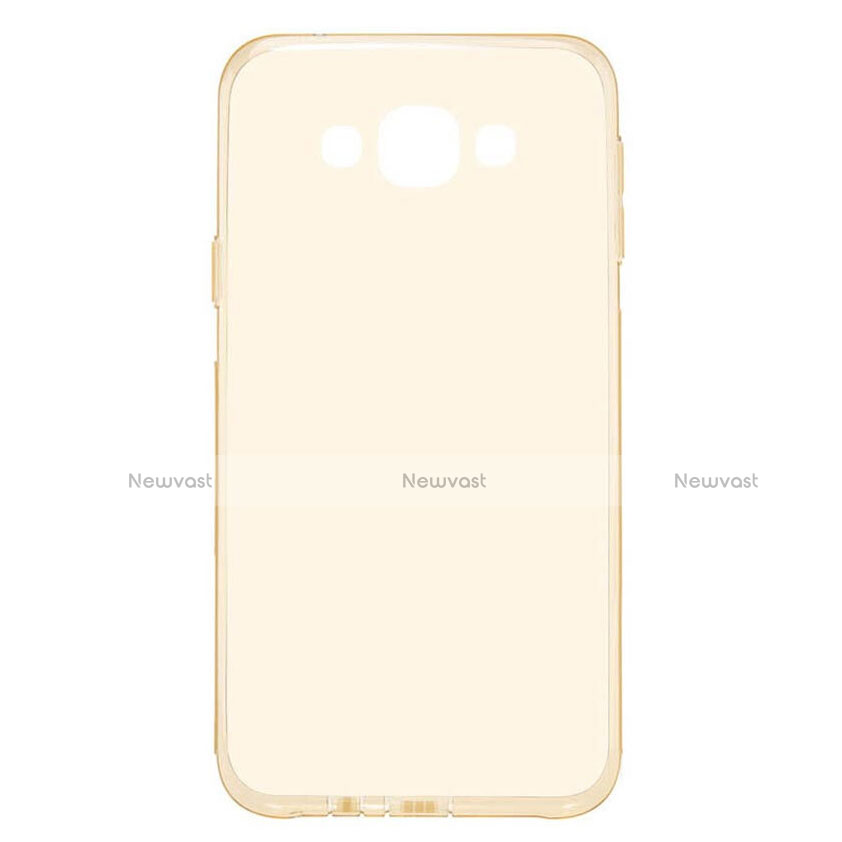 Ultra-thin Transparent TPU Soft Case Cover for Samsung Galaxy E7 SM-E700 E7000 Gold