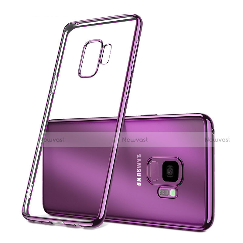 Ultra-thin Transparent TPU Soft Case Cover for Samsung Galaxy S9 Purple