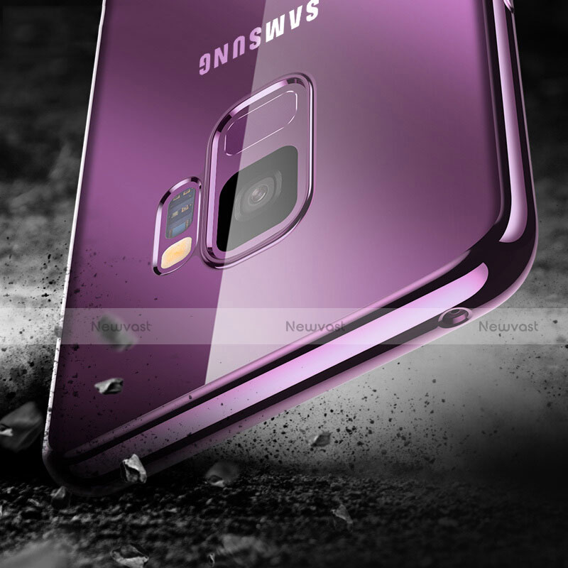 Ultra-thin Transparent TPU Soft Case Cover for Samsung Galaxy S9 Purple