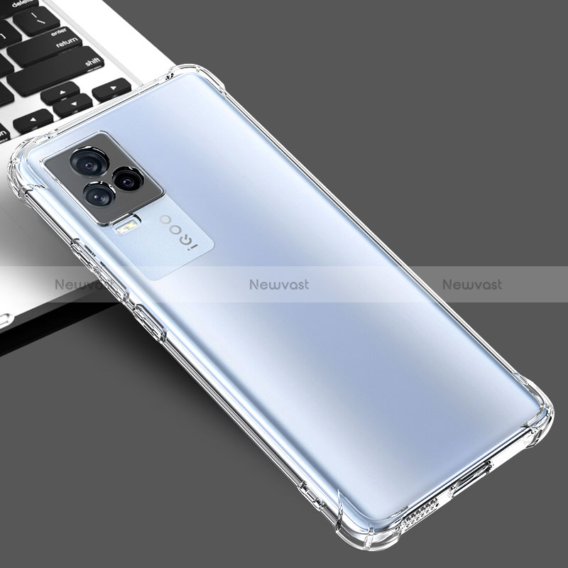 Ultra-thin Transparent TPU Soft Case Cover for Vivo iQOO 7 5G Clear