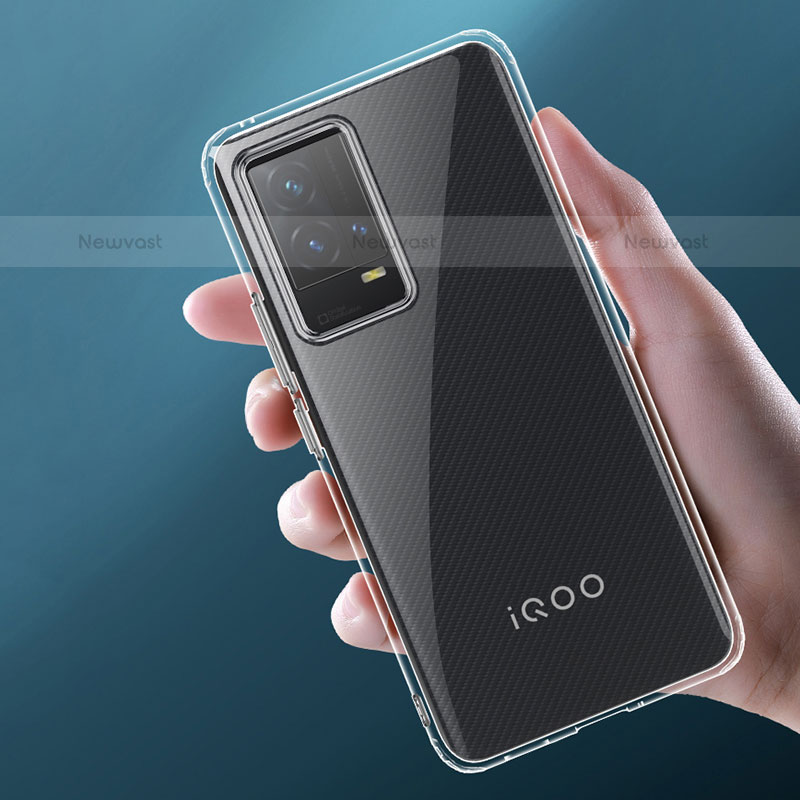 Ultra-thin Transparent TPU Soft Case Cover for Vivo iQOO 8 5G Clear