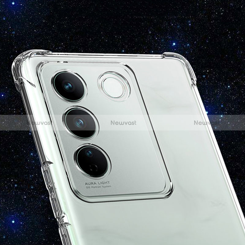 Ultra-thin Transparent TPU Soft Case Cover for Vivo V27 5G Clear