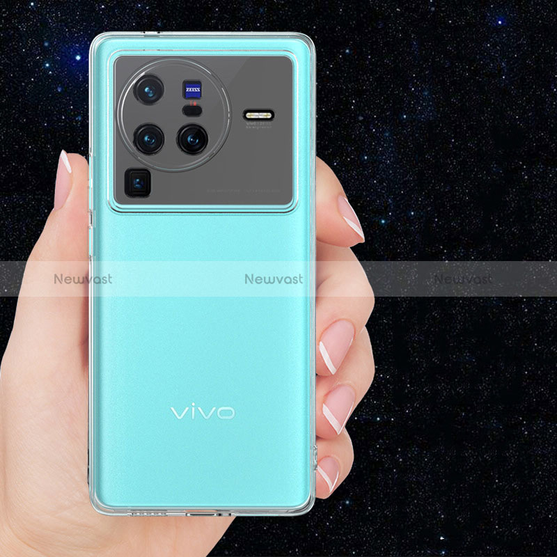 Ultra-thin Transparent TPU Soft Case Cover for Vivo X80 Pro 5G Clear