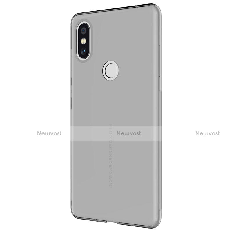 Ultra-thin Transparent TPU Soft Case Cover for Xiaomi Mi Mix 2S Gray