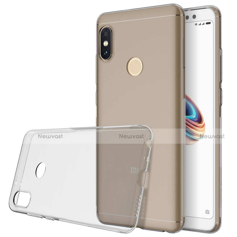 Ultra-thin Transparent TPU Soft Case Cover for Xiaomi Redmi Note 5 AI Dual Camera Gray