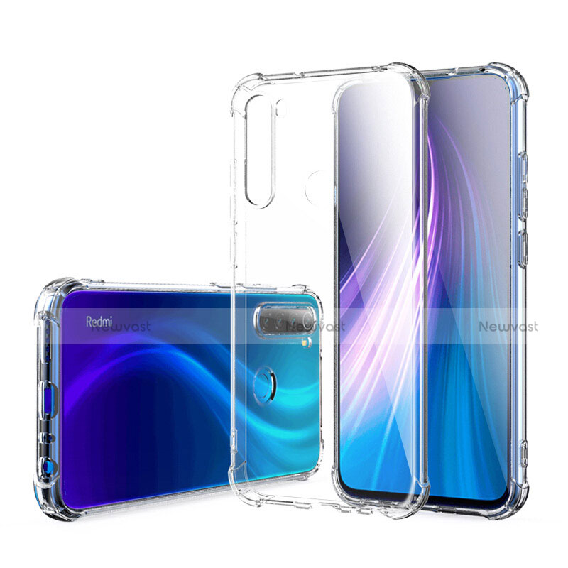 Ultra-thin Transparent TPU Soft Case Cover for Xiaomi Redmi Note 8 (2021) Clear