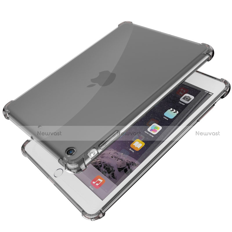 Ultra-thin Transparent TPU Soft Case Cover H01 for Apple iPad Mini 2 Black