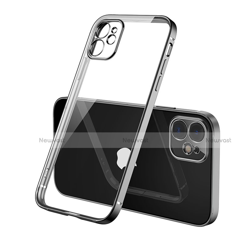 Ultra-thin Transparent TPU Soft Case Cover H01 for Apple iPhone 12 Mini Black