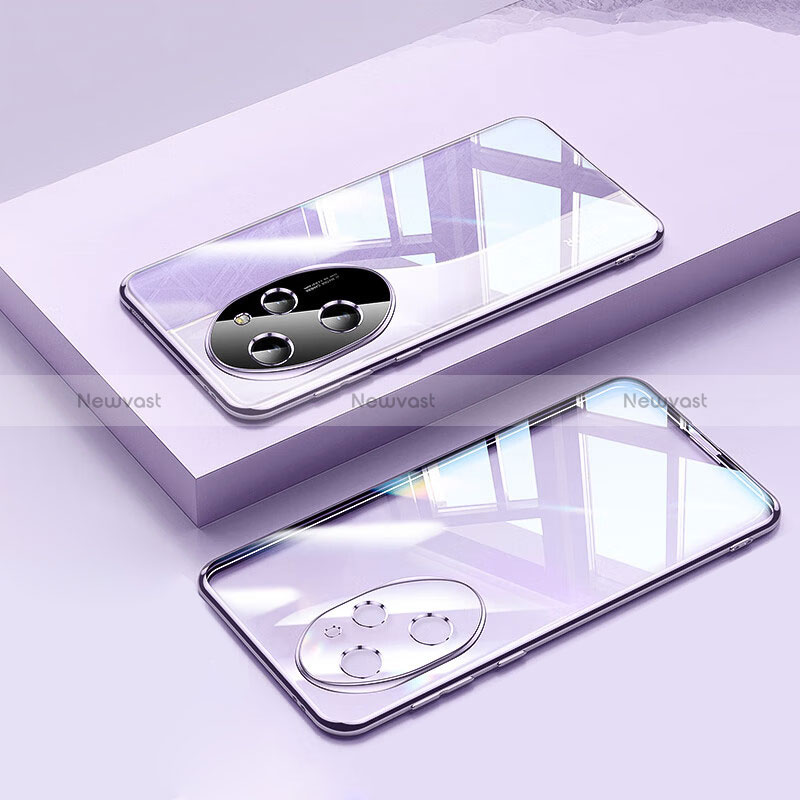 Ultra-thin Transparent TPU Soft Case Cover H01 for Huawei Honor 100 Pro 5G Purple