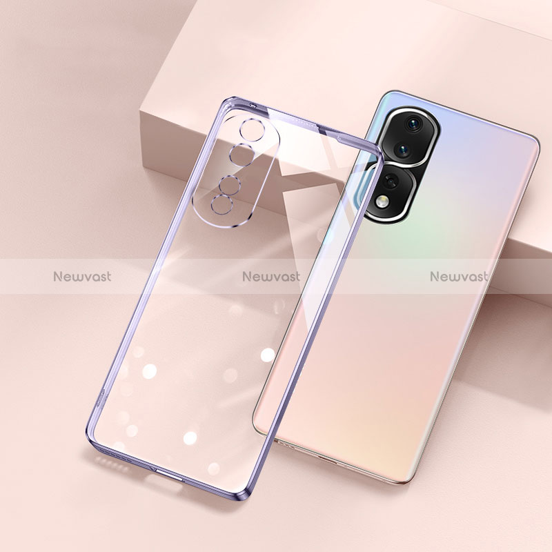 Ultra-thin Transparent TPU Soft Case Cover H01 for Huawei Honor 80 Pro 5G Purple