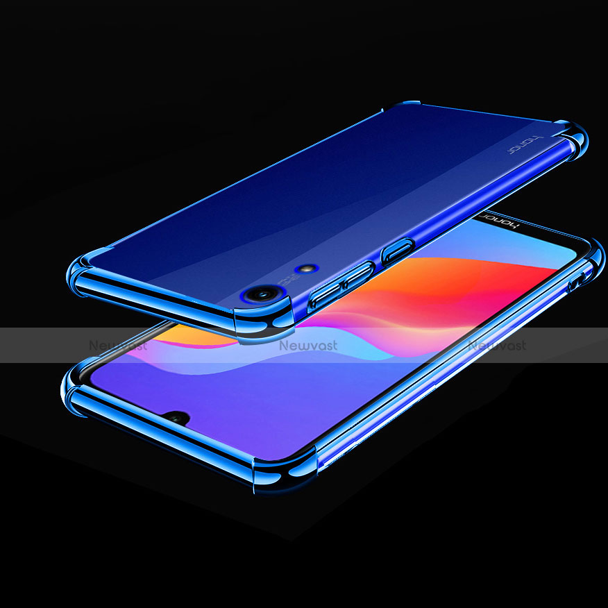 Ultra-thin Transparent TPU Soft Case Cover H01 for Huawei Honor 8A Blue