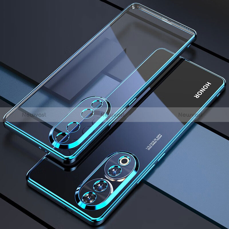 Ultra-thin Transparent TPU Soft Case Cover H01 for Huawei Honor 90 5G Blue