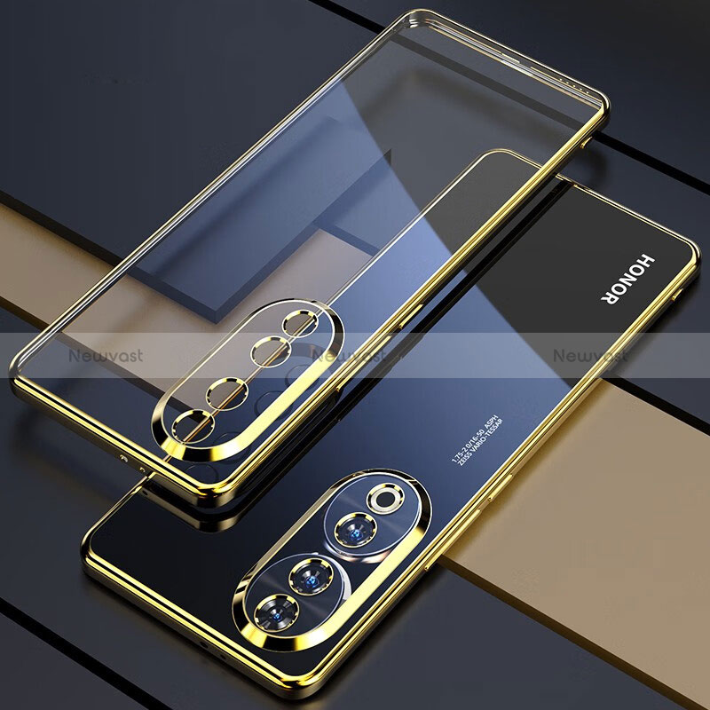 Ultra-thin Transparent TPU Soft Case Cover H01 for Huawei Honor 90 5G Gold