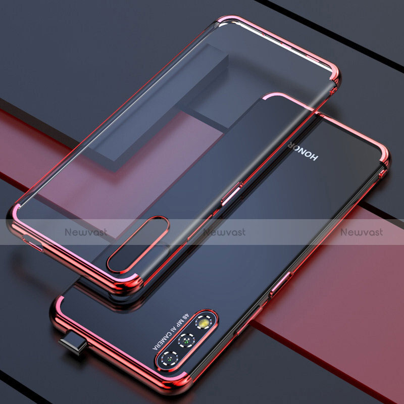 Ultra-thin Transparent TPU Soft Case Cover H01 for Huawei Honor 9X Red