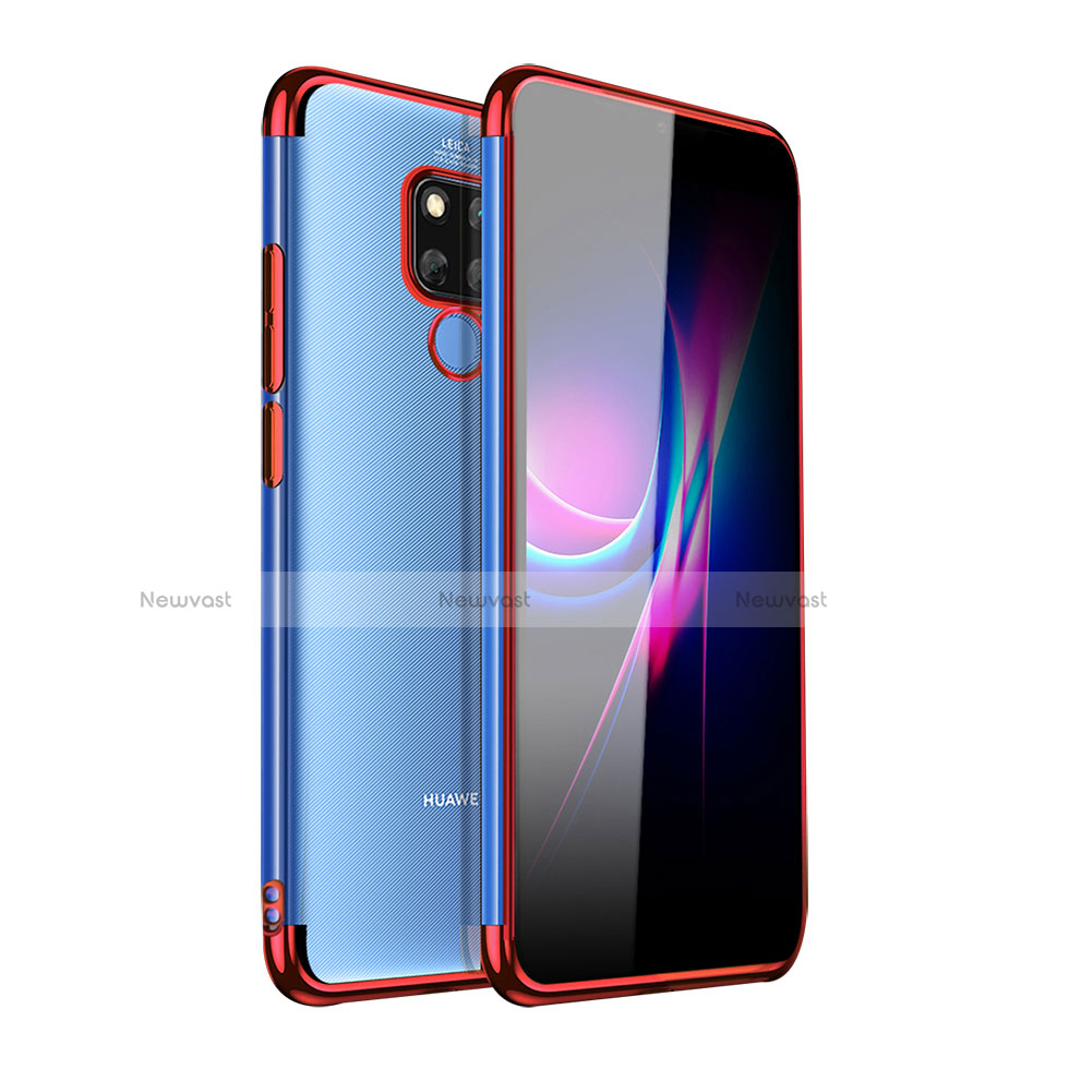 Ultra-thin Transparent TPU Soft Case Cover H01 for Huawei Mate 20 X 5G Red