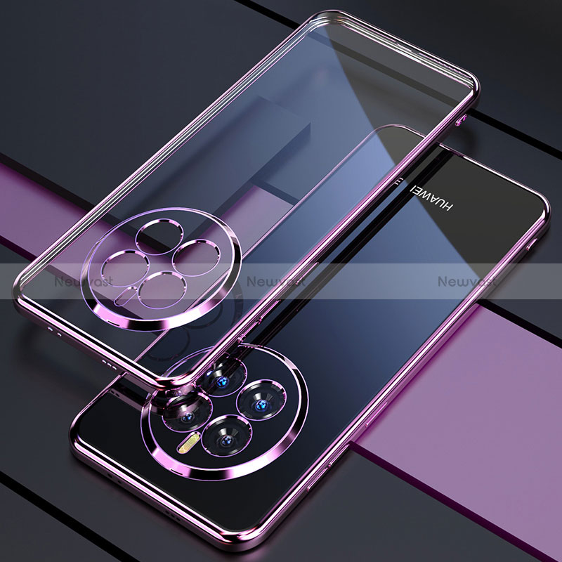 Ultra-thin Transparent TPU Soft Case Cover H01 for Huawei Mate 50 Pro Purple