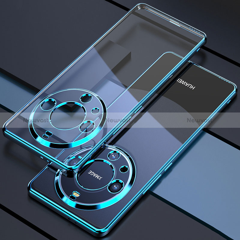 Ultra-thin Transparent TPU Soft Case Cover H01 for Huawei Mate 60 Pro Blue