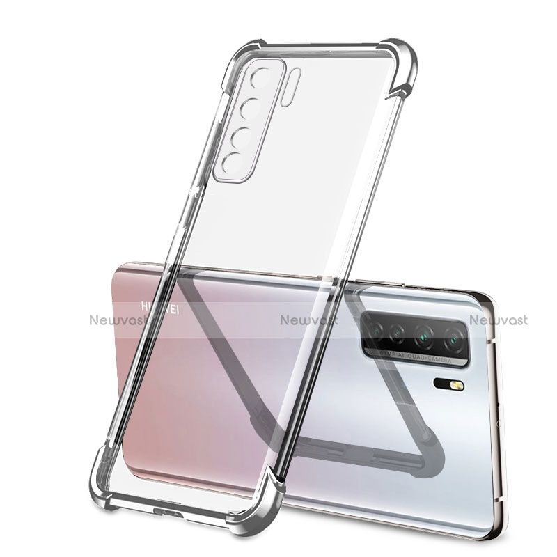 Ultra-thin Transparent TPU Soft Case Cover H01 for Huawei Nova 7 SE 5G Silver