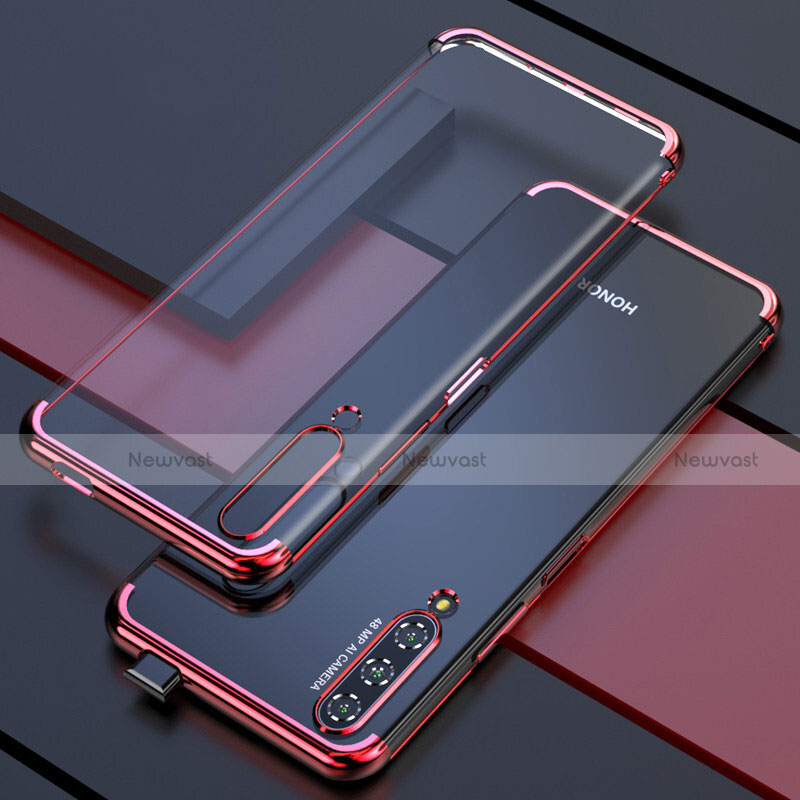 Ultra-thin Transparent TPU Soft Case Cover H01 for Huawei P Smart Pro (2019) Red