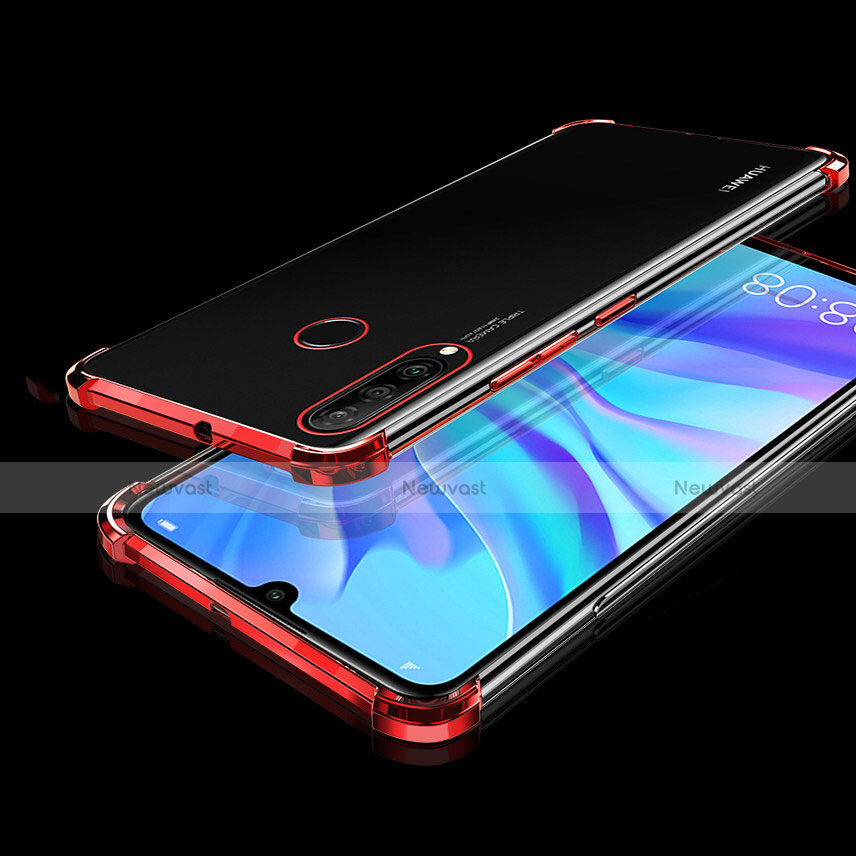 Ultra-thin Transparent TPU Soft Case Cover H01 for Huawei P30 Lite New Edition Red