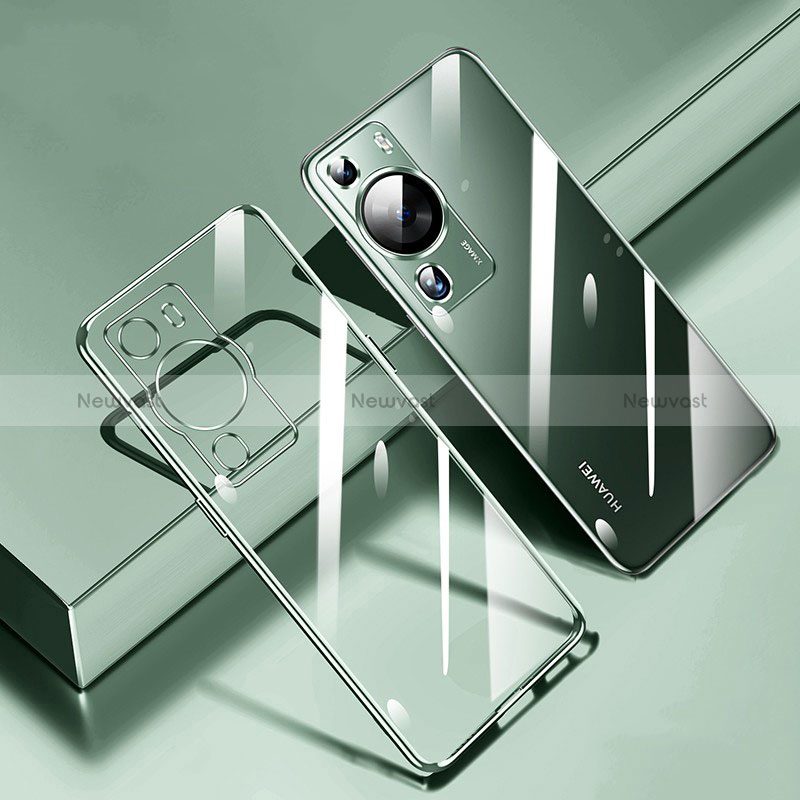 Ultra-thin Transparent TPU Soft Case Cover H01 for Huawei P60 Green