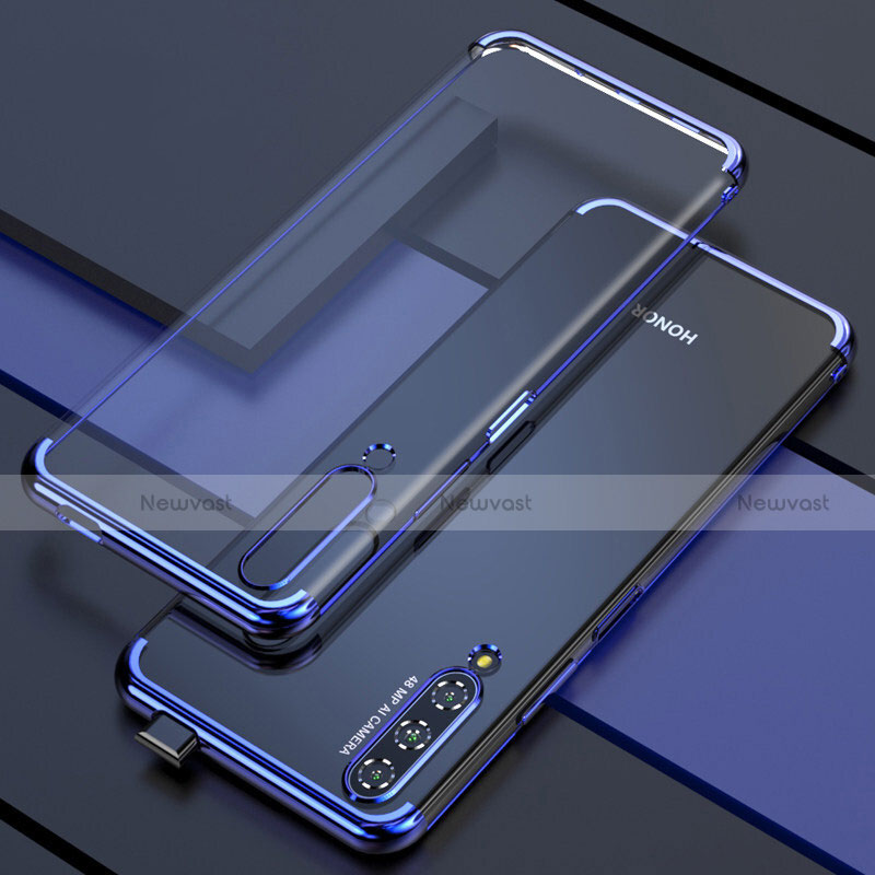 Ultra-thin Transparent TPU Soft Case Cover H01 for Huawei Y9s Blue