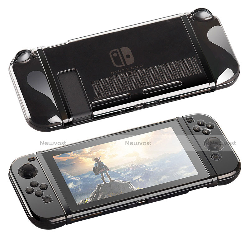 Ultra-thin Transparent TPU Soft Case Cover H01 for Nintendo Switch Black