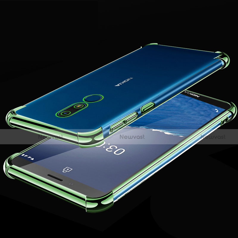 Ultra-thin Transparent TPU Soft Case Cover H01 for Nokia C3 Green