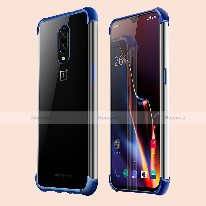 Ultra-thin Transparent TPU Soft Case Cover H01 for OnePlus 6T Blue