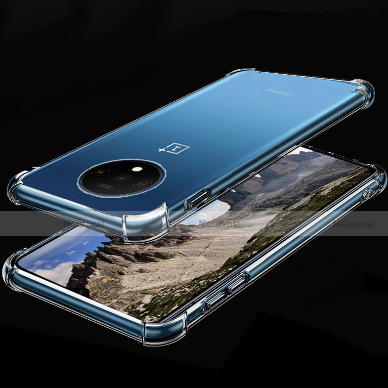 Ultra-thin Transparent TPU Soft Case Cover H01 for OnePlus 7T Clear