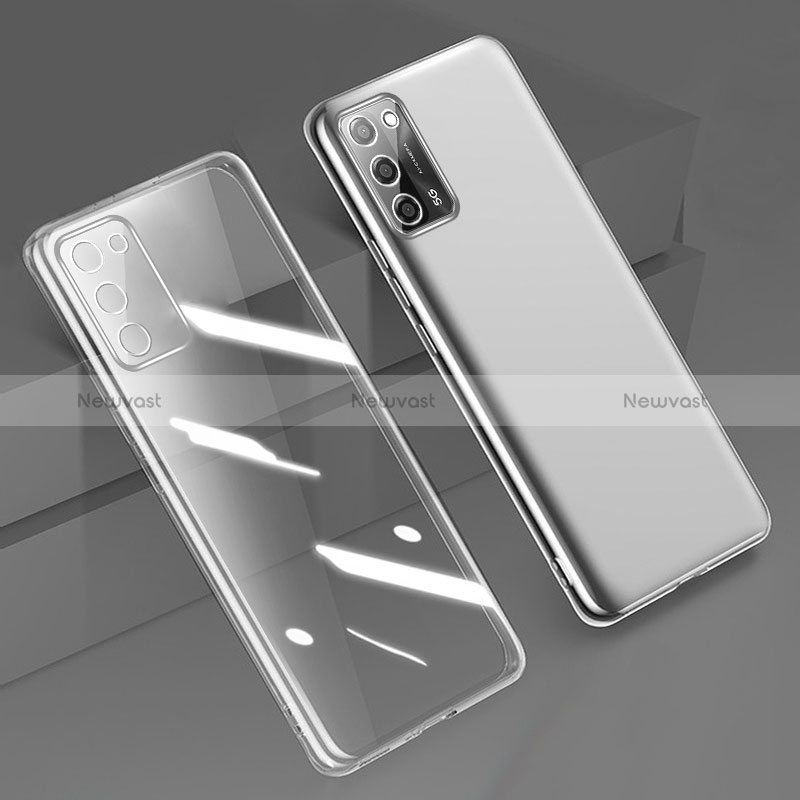 Ultra-thin Transparent TPU Soft Case Cover H01 for Oppo A56 5G Clear