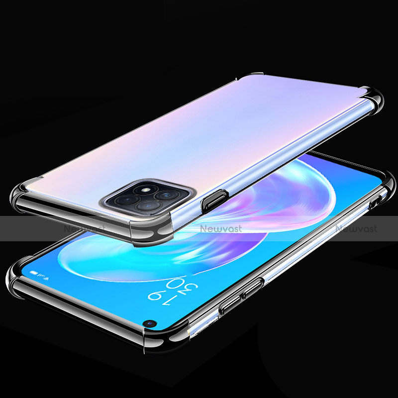 Ultra-thin Transparent TPU Soft Case Cover H01 for Oppo A72 5G Black