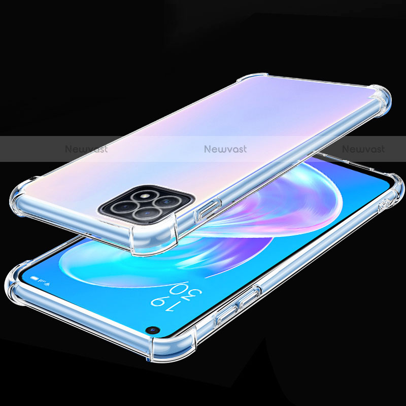 Ultra-thin Transparent TPU Soft Case Cover H01 for Oppo A72 5G Clear