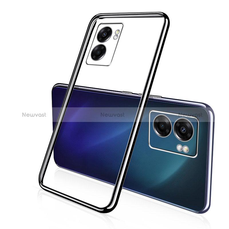 Ultra-thin Transparent TPU Soft Case Cover H01 for Oppo A77 5G Black