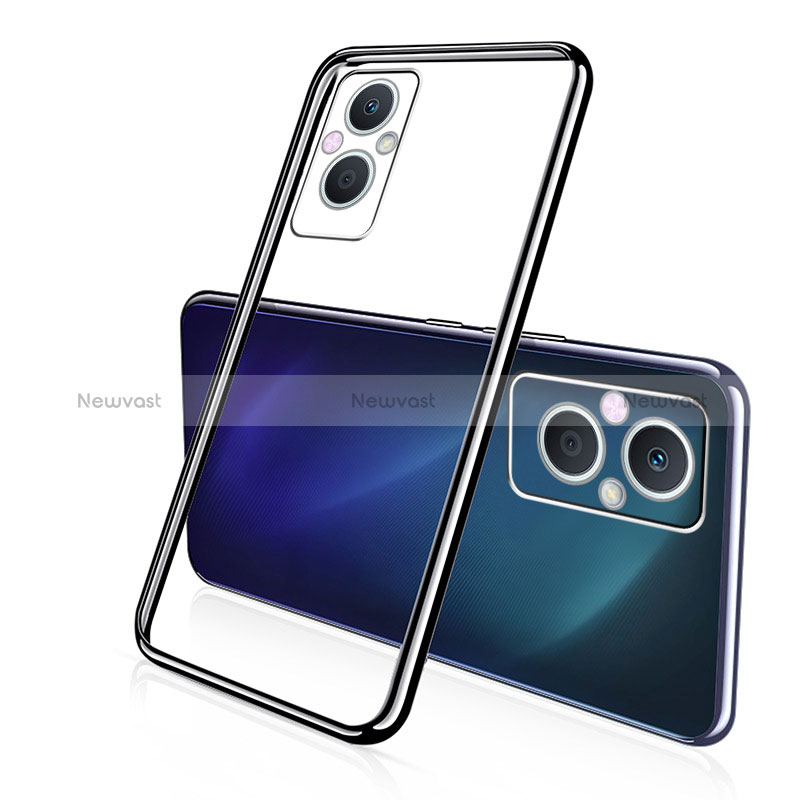 Ultra-thin Transparent TPU Soft Case Cover H01 for Oppo A96 5G Black