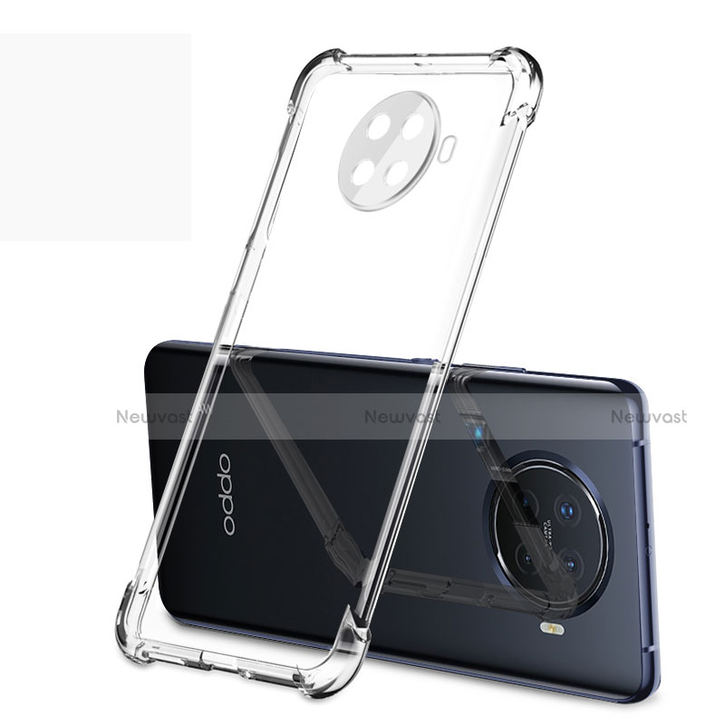 Ultra-thin Transparent TPU Soft Case Cover H01 for Oppo Ace2 Clear