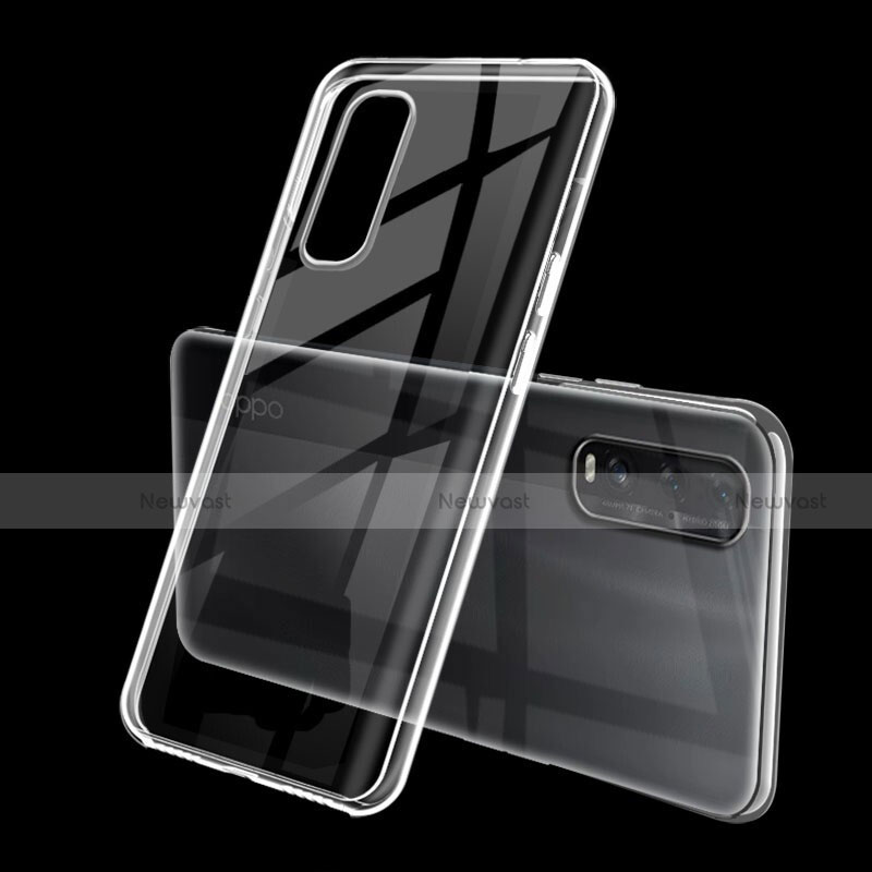 Ultra-thin Transparent TPU Soft Case Cover H01 for Oppo Find X2 Clear