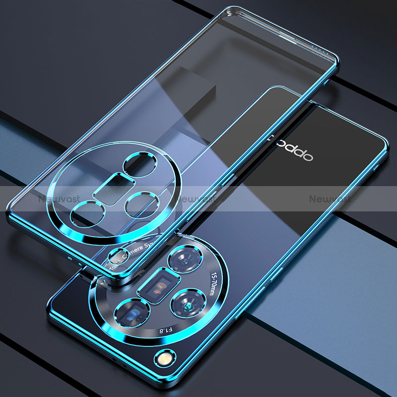 Ultra-thin Transparent TPU Soft Case Cover H01 for Oppo Find X7 Ultra 5G Blue