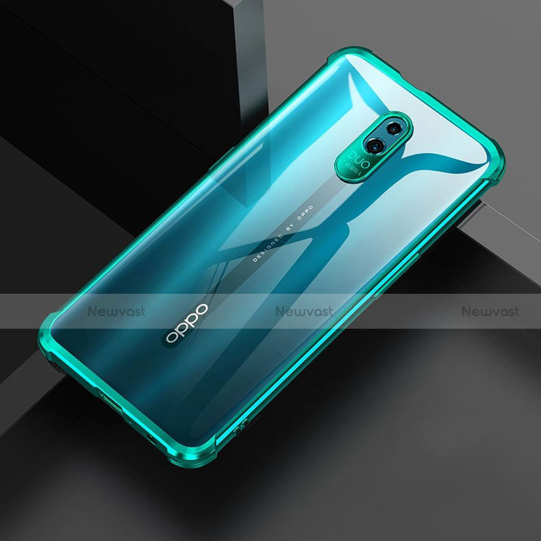 Ultra-thin Transparent TPU Soft Case Cover H01 for Oppo Reno Green