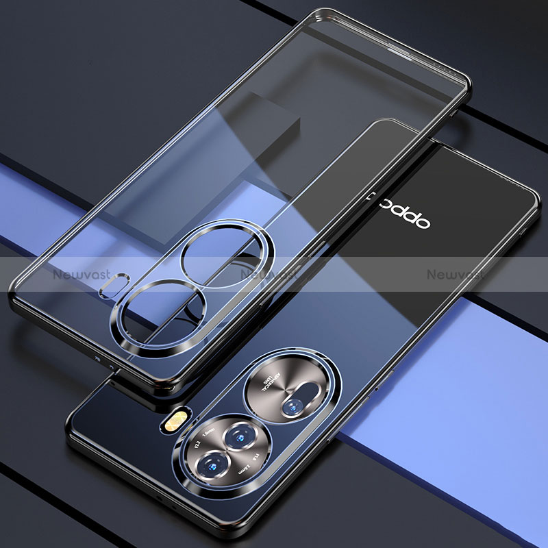 Ultra-thin Transparent TPU Soft Case Cover H01 for Oppo Reno11 Pro 5G Black