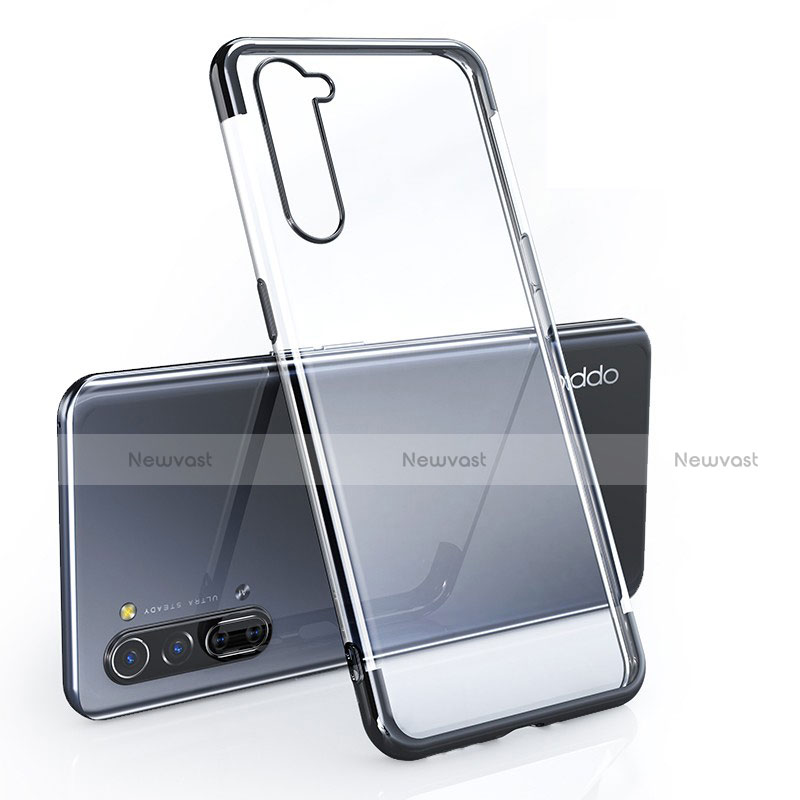 Ultra-thin Transparent TPU Soft Case Cover H01 for Oppo Reno3 Black