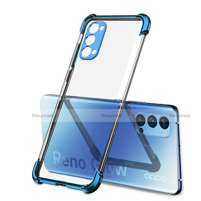 Ultra-thin Transparent TPU Soft Case Cover H01 for Oppo Reno4 5G