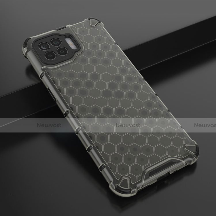 Ultra-thin Transparent TPU Soft Case Cover H01 for Oppo Reno4 F Black