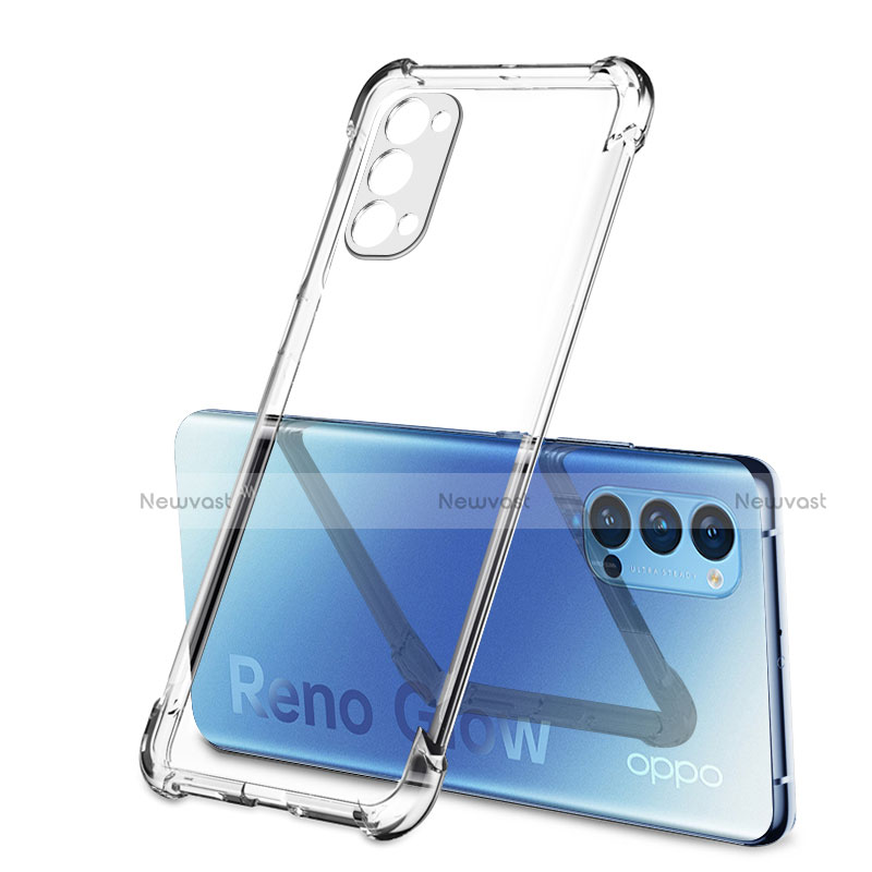 Ultra-thin Transparent TPU Soft Case Cover H01 for Oppo Reno4 Pro 5G