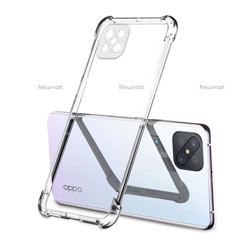 Ultra-thin Transparent TPU Soft Case Cover H01 for Oppo Reno4 Z 5G Clear