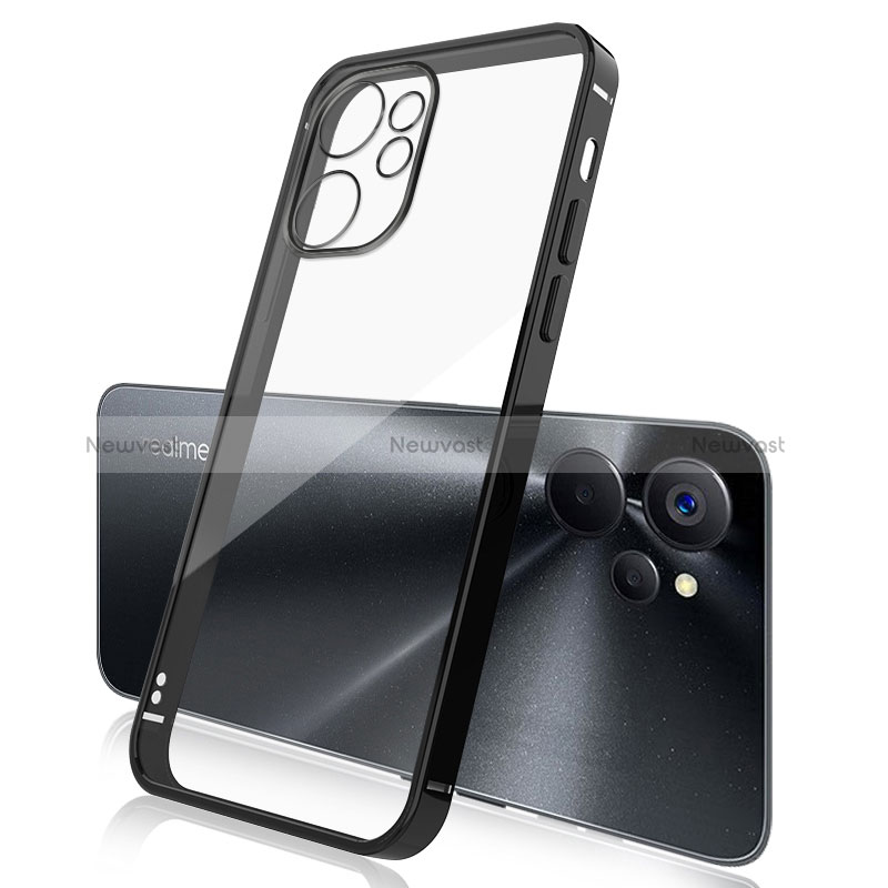 Ultra-thin Transparent TPU Soft Case Cover H01 for Realme 10 5G Black