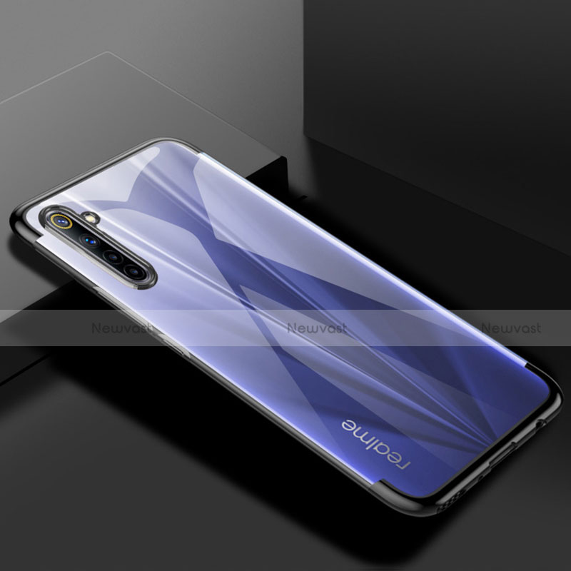 Ultra-thin Transparent TPU Soft Case Cover H01 for Realme 6 Pro Black