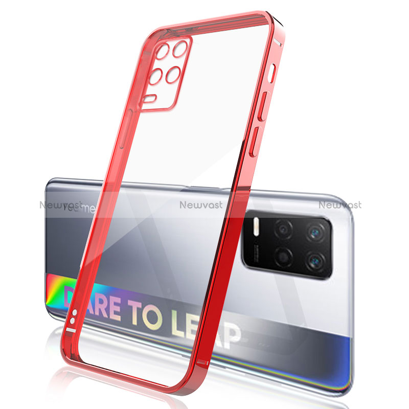 Ultra-thin Transparent TPU Soft Case Cover H01 for Realme 8 5G Red